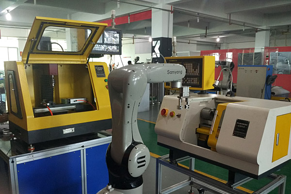 工业机器人与机床上下料工作站教学平台